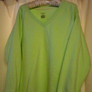 EUC!!  TEK GEAR Ultra Soft V-Neck Sweatshirt, Thumb holes, Rounded hem line 2X